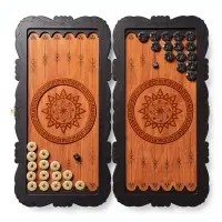 Нарды деревянные большие &laquo; Лучший Рыбак&raquo; резные, 45&times;45 см