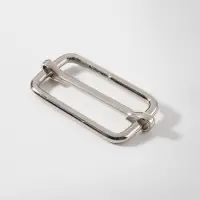 Пряжка регулирующая, вн. ширина=32 мм, s=3 мм, 5 шт., цвет серебряный