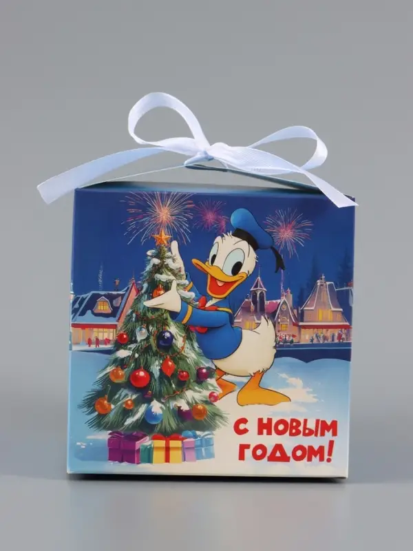 Коробка подарочная самосборная &laquo;С Новым годом&raquo;, 12&times;12&times;12 см