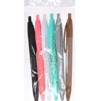 Ручка шариковая Calligrata, автоматическая, синий стержень, узел 0.5 мм, корпус прорезиненный, МИКС