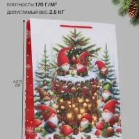 Пакет подарочный &laquo;Сказочные гномы&raquo;, 33&times;10&times;42.5 см