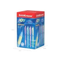 Ручка шариковая автоматическая ErichKrause JOY Pastel, узел 0.7 мм, чернила синие, супермягкое письмо, длина линии письма 1300 метров, МИКС Ручка шариковая автоматическая ErichKrause JOY Pastel, узел 0.7 мм, чернила синие, супермягкое письмо, длина линии письма 1300 метров, МИКС