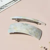 Заколки - автомат для волос &laquo;Мраморный узор&raquo;, набор 2 шт., 9 см и 9.5 см