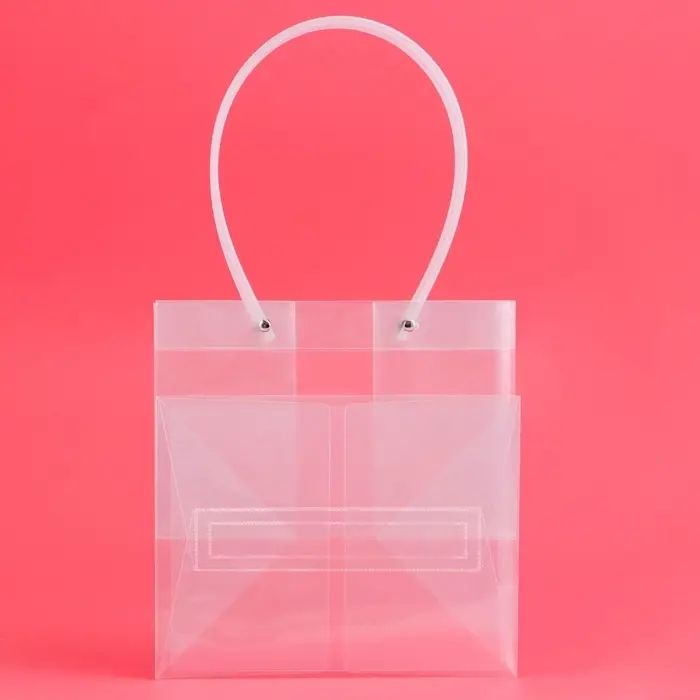 Пакет подарочный с квадратным дном, ПП прозрачный, 23&times;18&times;24 см