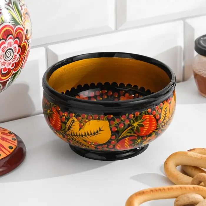 Чашка &laquo;Ягодка&raquo;, 7&times;13 см, хохлома