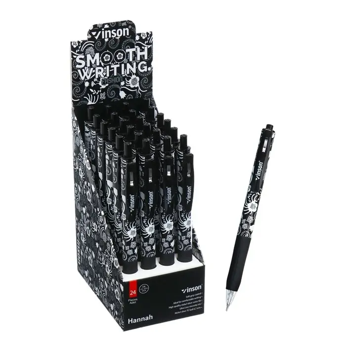 Ручка шариковая автоматическая 0.7 мм, Vinson, синяя масляная, резиновый держатель Ручка шариковая автоматическая 0.7 мм, Vinson, синяя масляная, резиновый держатель