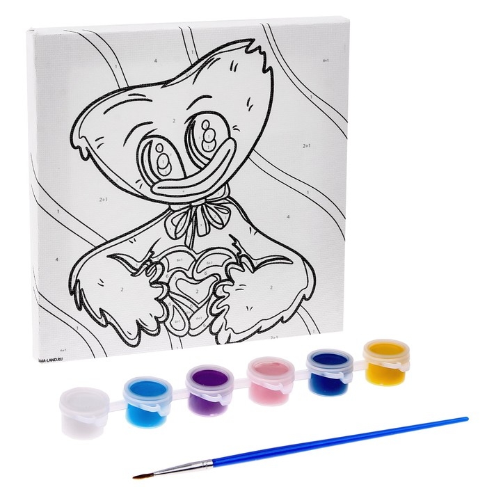 Картина по номерам для детей «Мягкий дружок», 15 х 15 см Картина по номерам для детей «Мягкий дружок», 15 х 15 см