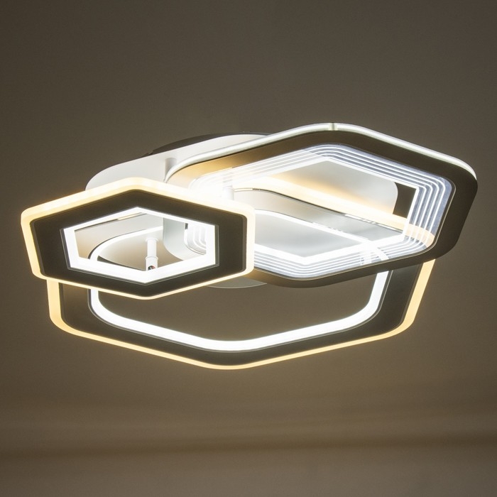 Люстра с ПДУ Люстра с ПДУ "Дариана" LED 160Вт 3000-6000Вт белый 60х42х9,5см BayerLux