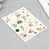 Переводные тату на тело цветные «Птицы. Олешки», 24×14.5 см, МИКС