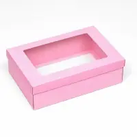 Коробка подарочная складная, упаковка, &laquo;Розовая&raquo;, с окном 30&times;20&times;9 см