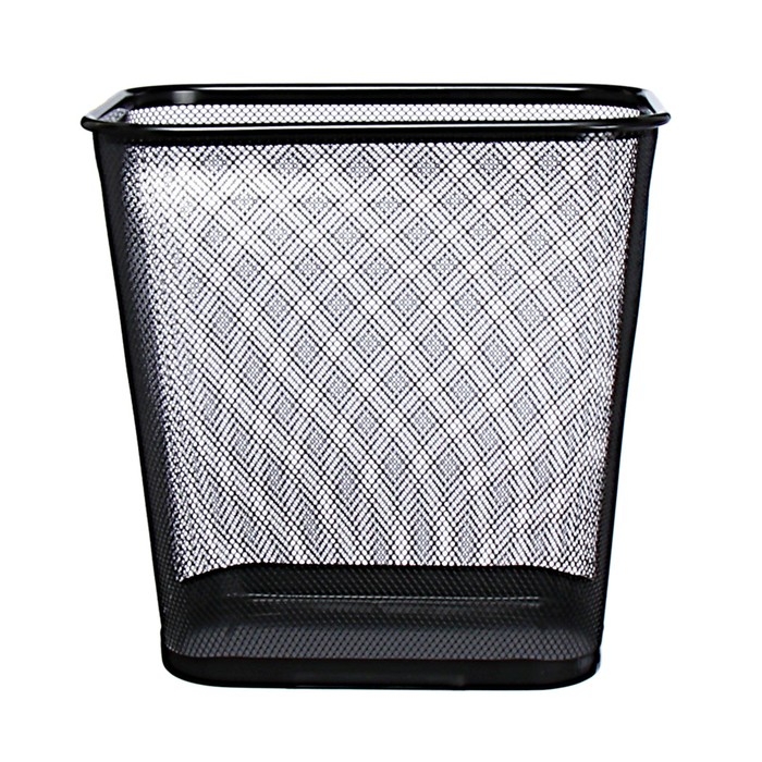 Корзина для бумаг Calligrata, 14 литров, сетка, металлическая, прямоугольная, чёрный Корзина для бумаг Calligrata, 14 литров, сетка, металлическая, прямоугольная, чёрный