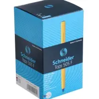 Ручка шариковая Schneider. Tops 505 F, синий стержень, узел 0.8 мм, светостойкие чернила, оранжевый корпус