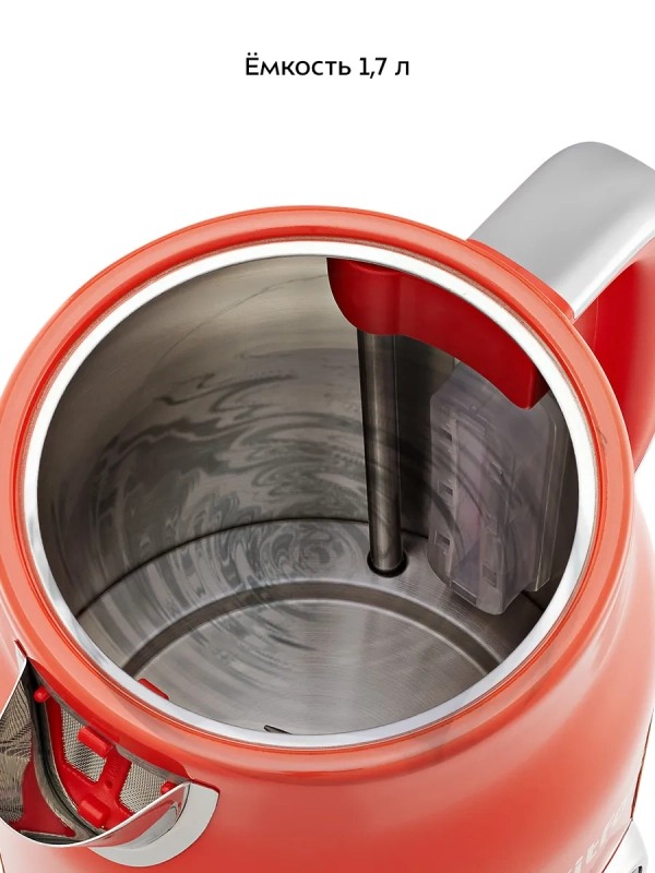 Чайник электрический металлический КТ-6791 - 1.7 л Чайник электрический металлический КТ-6791 - 1.7 л