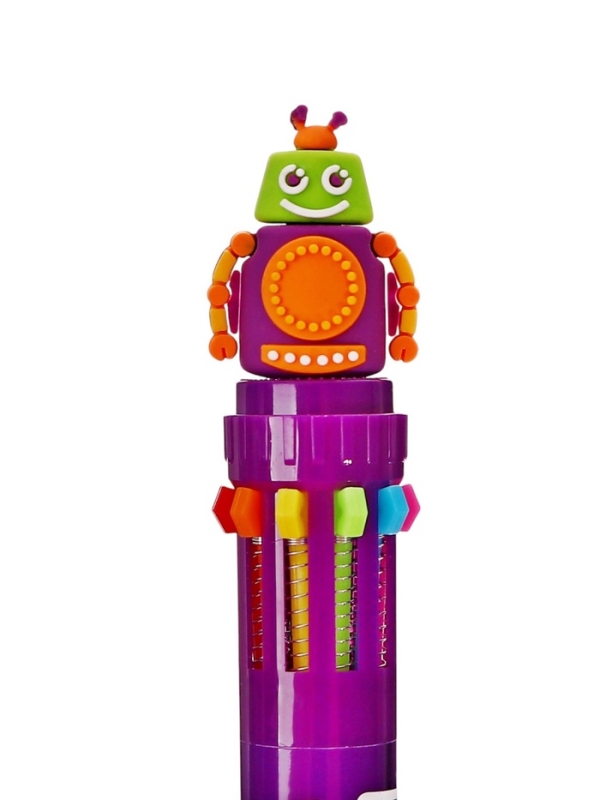 Ручка шариковая автоматическая, 10-ти цветная, штрихкод на штуке, МИКС Робот/Машина Ручка шариковая автоматическая, 10-ти цветная, штрихкод на штуке, МИКС Робот/Машина