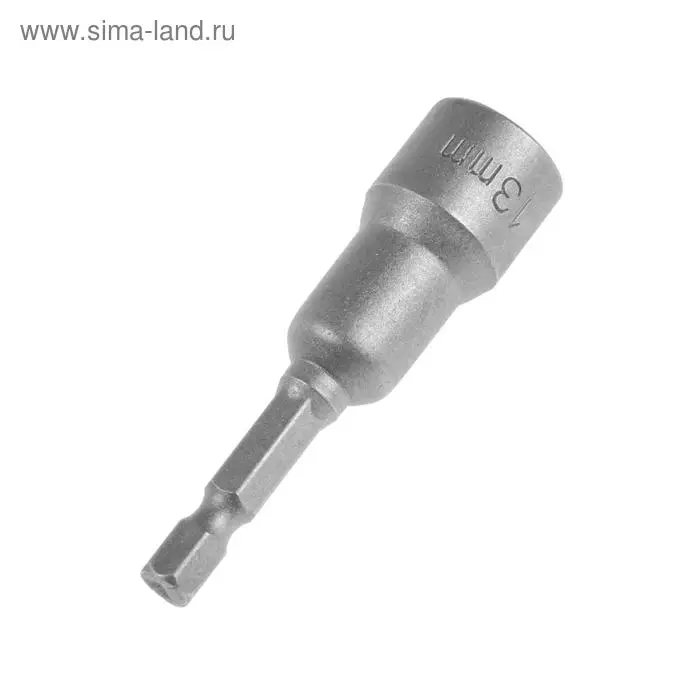 Бита с торцевой головкой ТУНДРА, сталь CrV, магнит, 13&times;65 мм