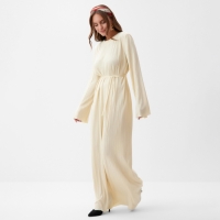 Платье женское MIST Classic collection, макси, размер 48-50, бежевое