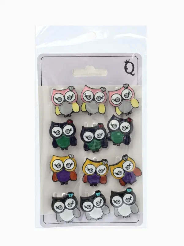 Брошь &laquo;Птица Совунья&raquo;, МИКС в чёрном металле