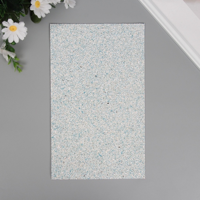 Лист для творчества иск.кожа Лист для творчества иск.кожа "Блёстки" бело-голубой лист 33х20 см толщина 1,6 мм