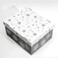 Коробка подарочная новогодняя складная Let it snow, 31&times;25.5&times;16 см, Новый год