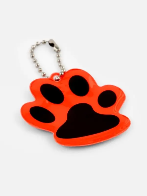 Светоотражающий элемент &laquo;Лапка&raquo;, 5.5&times;4.8 см, цвет оранжевый