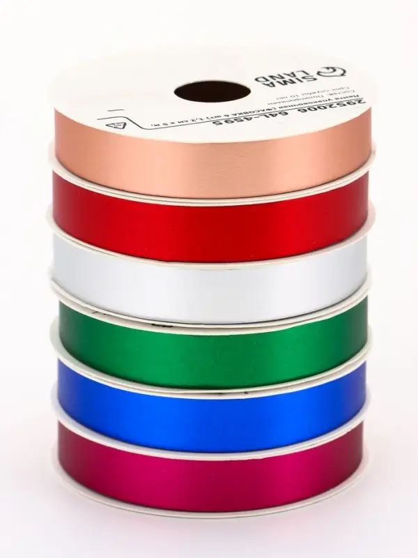 Лента упаковочная матовая, цвета МИКС, 1.2 см &times; 5 м&plusmn;5%