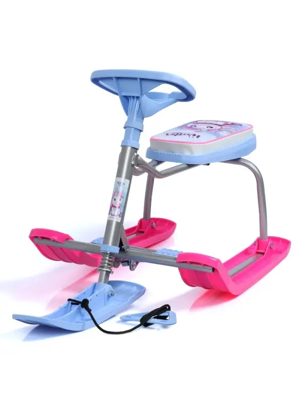 Снегокат &laquo;Тимка спорт 1+&raquo; с единорогом, голубой, розовый, ТС1-М/ЕР Nika Kids