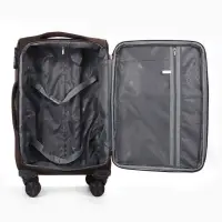 Чемодан на колёсах TEXTURA, кодовый замок, с увеличением, 36&times;25&times;58 см, 20", коричневый