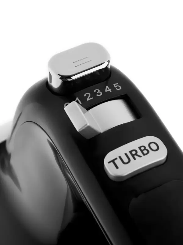 Миксер BRAYER 1302BR, ручной, 800 Вт, 5 скоростей, 2 насадки, чёрно-серый