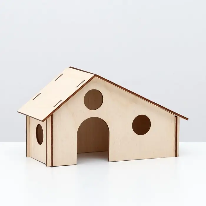 Домик для грызунов, 21.2&times;9.4&times;11.7 см, дерево