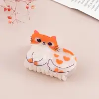 Краб для волос &laquo;Пушистик&raquo; кошечка в сердечко, 8&times;5 см