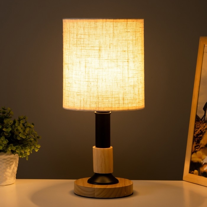 Настольная лампа Настольная лампа "Мирабель" E27 40Вт черный 16х16х36,5 см RISALUX