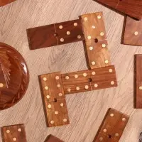 Игра настольная &laquo;Домино&raquo;, 16&times;16&times;28 см, дерево шишам