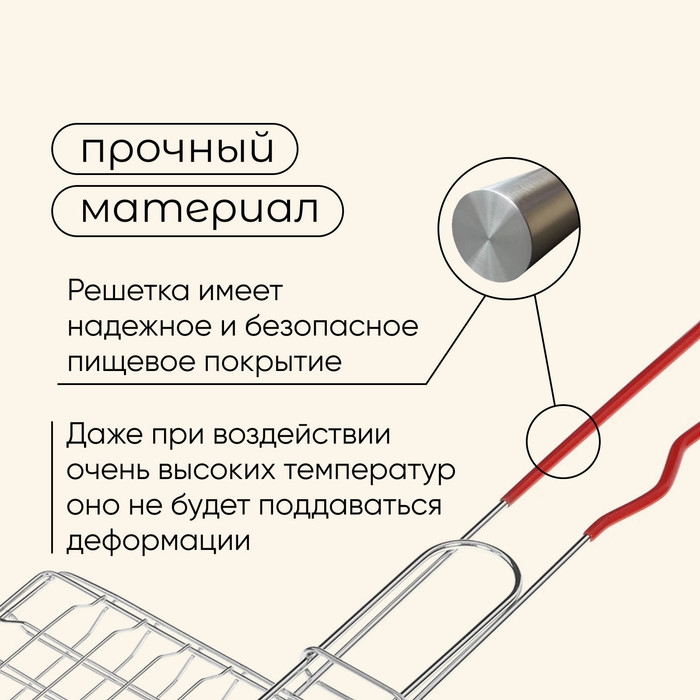 Решётка - гриль универсальная maclay, 21x21 см, хромированная сталь, для мангала Решётка - гриль универсальная maclay, 21x21 см, хромированная сталь, для мангала