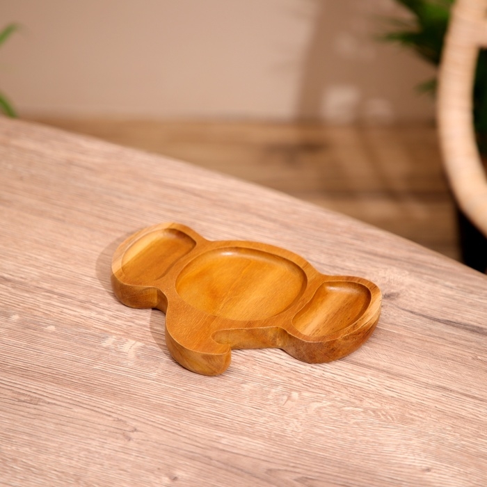 Блюдо Блюдо "Слоник" тиковое дерево 20х2х15 см