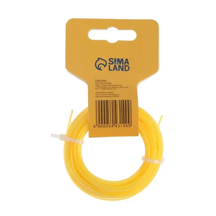 Леска для триммера ТУНДРА, сечение треугольник, d=1.6 мм, 15 м, нейлон