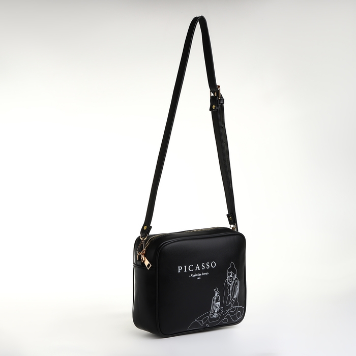 Сумка женская через плечо TEXTURA, маленького размера, цвет чёрный Сумка женская через плечо TEXTURA, маленького размера, цвет чёрный