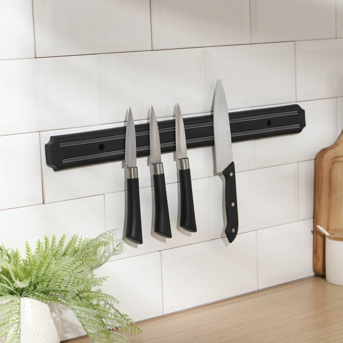 Держатель для ножей магнитный Доляна «Линия», 50 см Держатель для ножей магнитный Доляна «Линия», 50 см