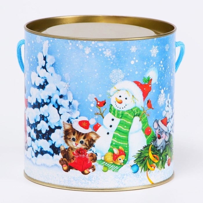 Новый год. Подарочная коробка, тубус «Игра в снежки» 120х120мм. Новый год. Подарочная коробка, тубус «Игра в снежки» 120х120мм.