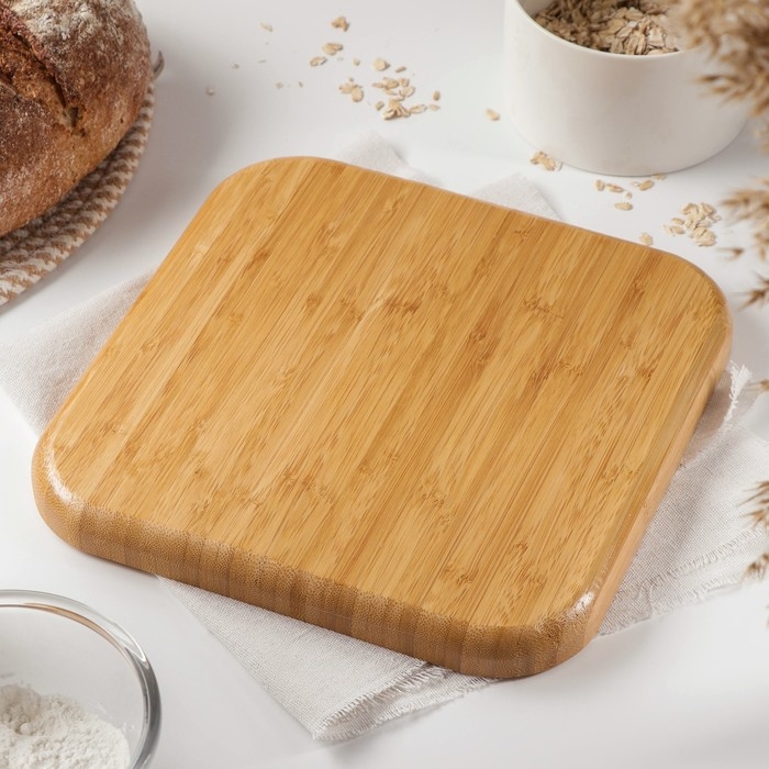 Менажница Доляна «Цветение», 4 секции, 24,5×24,5 см, бамбук Менажница Доляна «Цветение», 4 секции, 24,5×24,5 см, бамбук