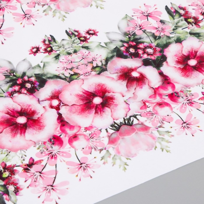 Наклейка пластик интерьерная цветная Наклейка пластик интерьерная цветная "Цветочная лента" 40х60 см