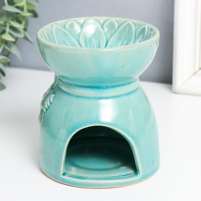 Аромалампа керамика  Аромалампа керамика "Подсолнухи в поле" МИКС 9,8х9,8х11 см