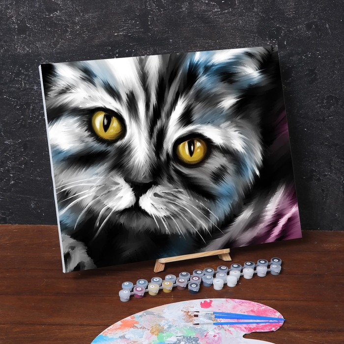 Картина по номерам на холсте с подрамником «Котик», 40 х 50 см