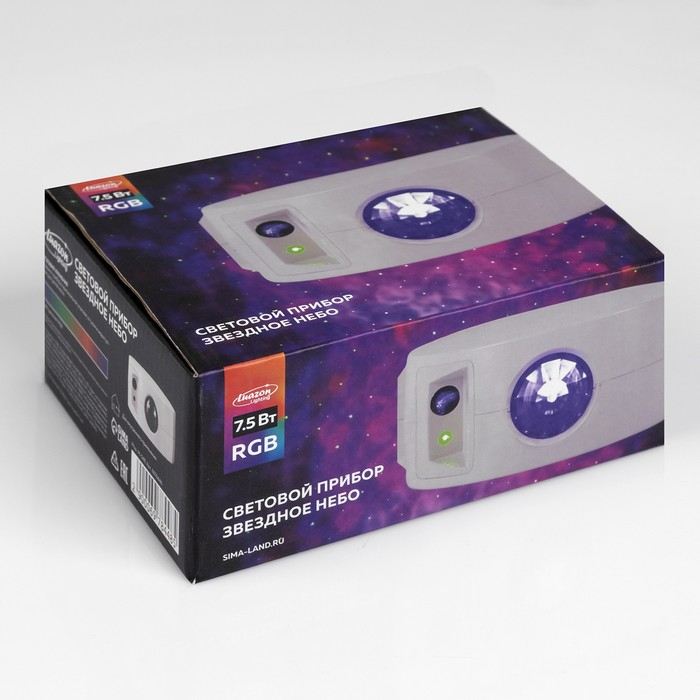 Световой прибор «Звёздное небо» 5 см, лазер, динамик, пульт ДУ, свечение мульти, 5 В Световой прибор «Звёздное небо» 5 см, лазер, динамик, пульт ДУ, свечение мульти, 5 В