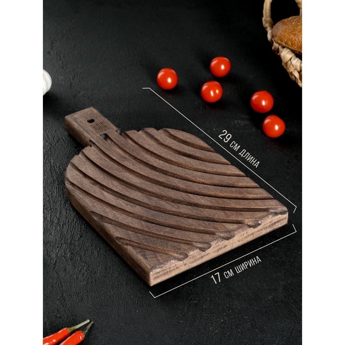 Доска разделочная для подачи Wild Kitchen, 29×17×2.5 см, граб темный Доска разделочная для подачи Wild Kitchen, 29×17×2.5 см, граб темный