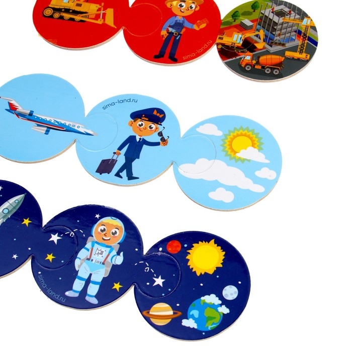 Пазлы логические 3 в 1 «Транспорт и профессии» Пазлы логические 3 в 1 «Транспорт и профессии»