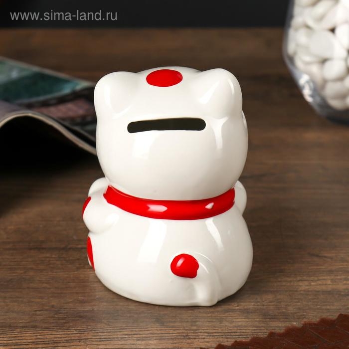 Копилка керамика Копилка керамика "Манэки-нэко с сердечком" 9,5х7х7,5 см