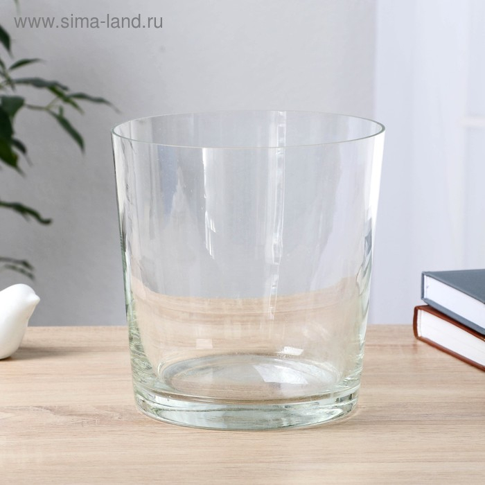 Ваза Ваза "Коническая" h-19см d-17см, прозрачная