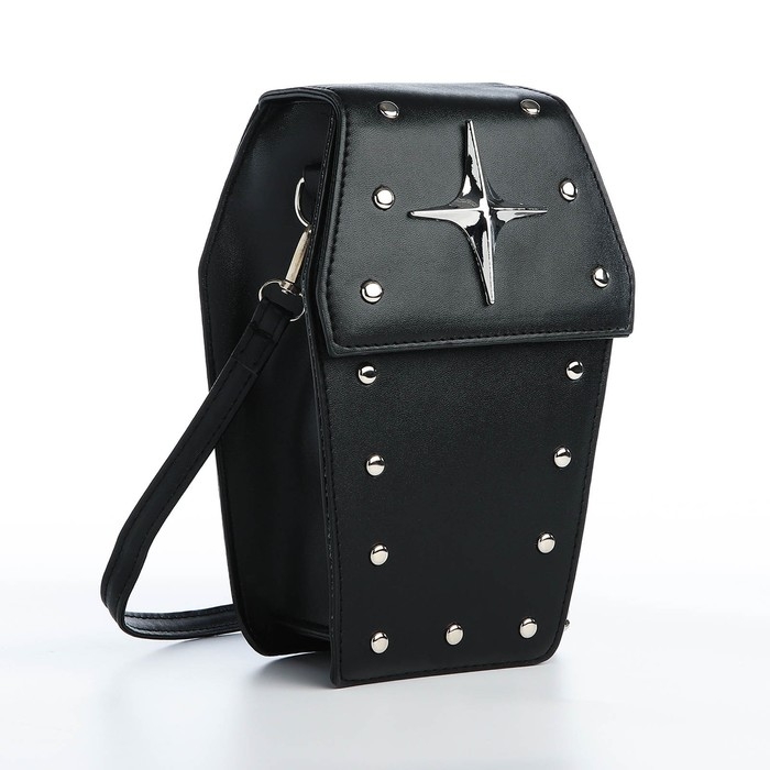 Сумка молодёжная на магните, цвет чёрный Сумка молодёжная на магните, цвет чёрный