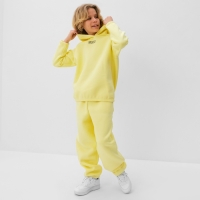 Костюм детский (худи, брюки) MINAKU: Basic Line KIDS, oversize, цвет жёлтый, рост 110