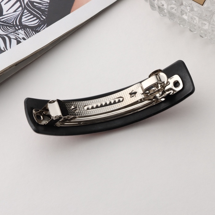 Заколка-автомат для волос Заколка-автомат для волос "Сильва" янтарный принт, 9 см, микс